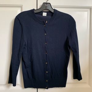 J. Crew Button Down Cardigan in Navy Blue